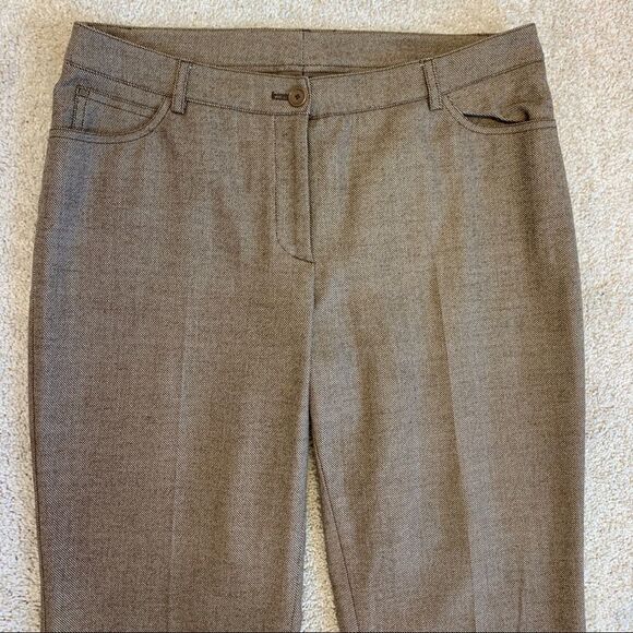 Akris PUNTO NWOT Brown wool stretch trouser pants size 8 - Picture 5 of 13